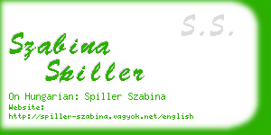 szabina spiller business card